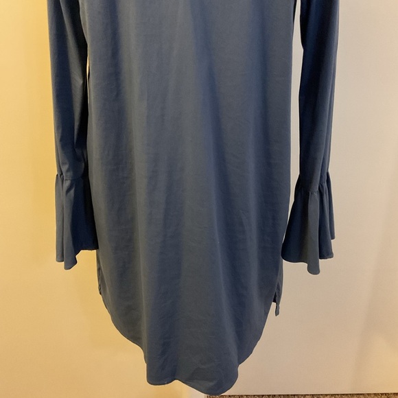 ❤️‍🔥 Bobeau Shift Blue Midi Pullover Bell Sleeves Dress Cotton Size Large - Picture 4 of 5